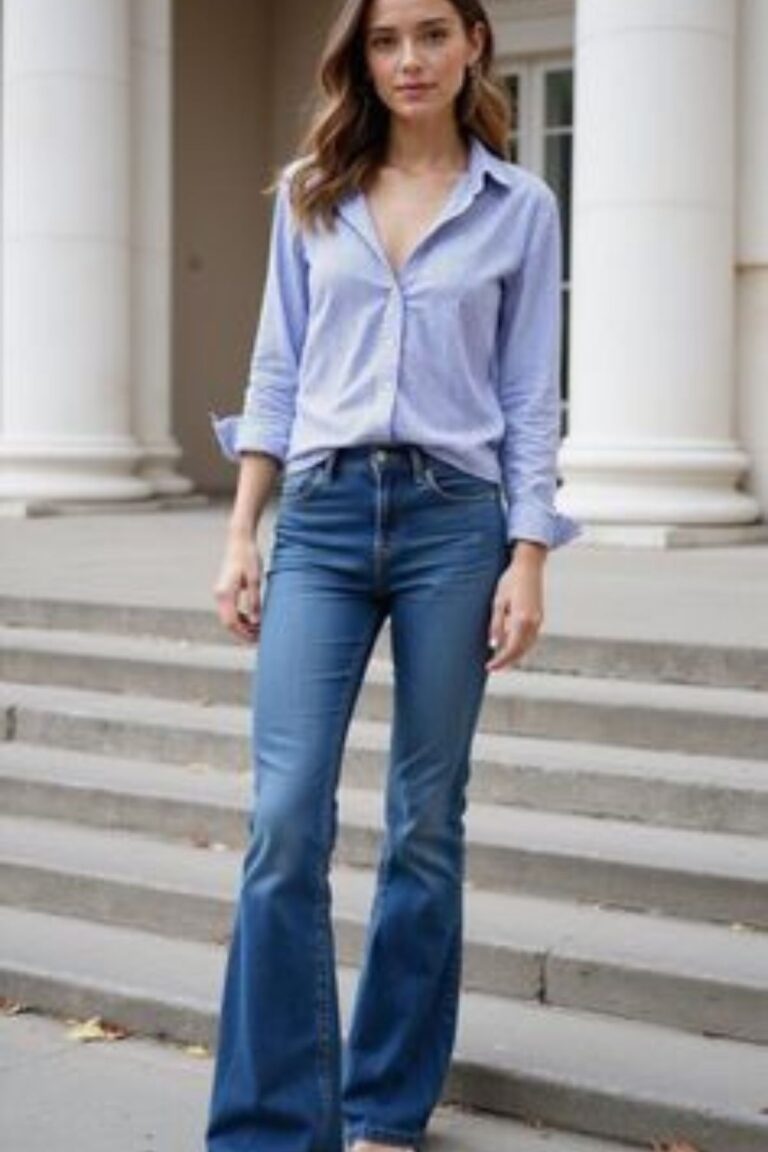 A Petite Woman Wearing Jeans
