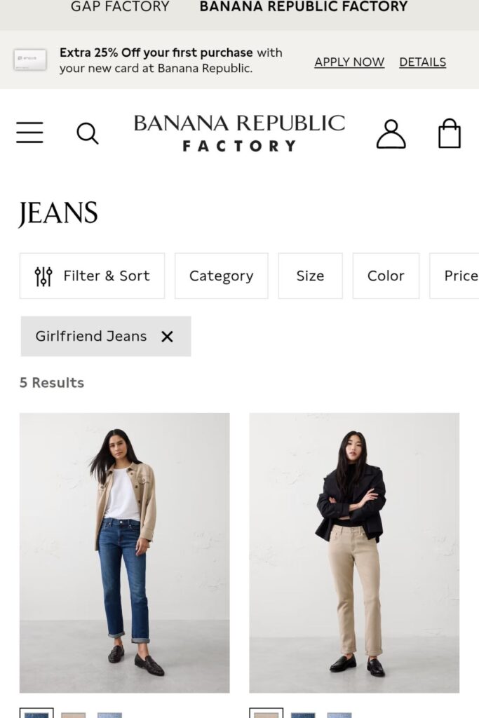 Banana Republic Factory Petite Girlfriend Jeans