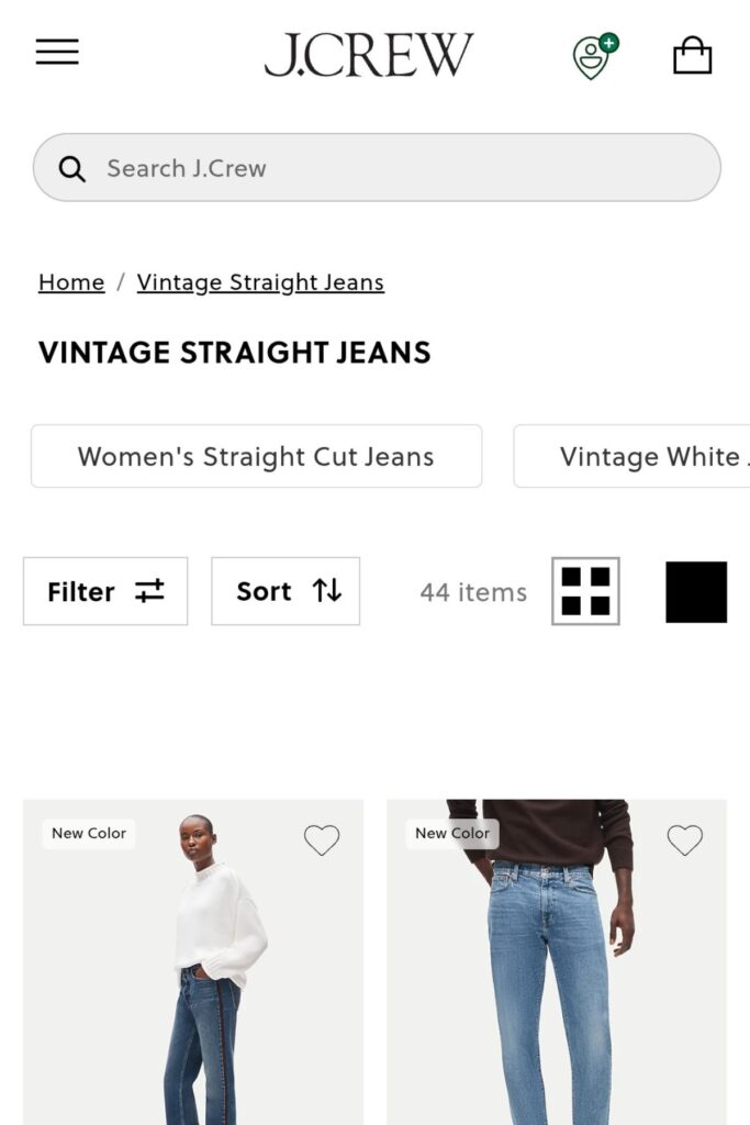 J. Crew Factory Vintage Straight Jeans