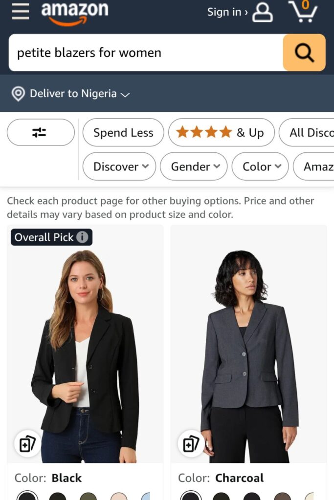 Petite Blazers from Amazon