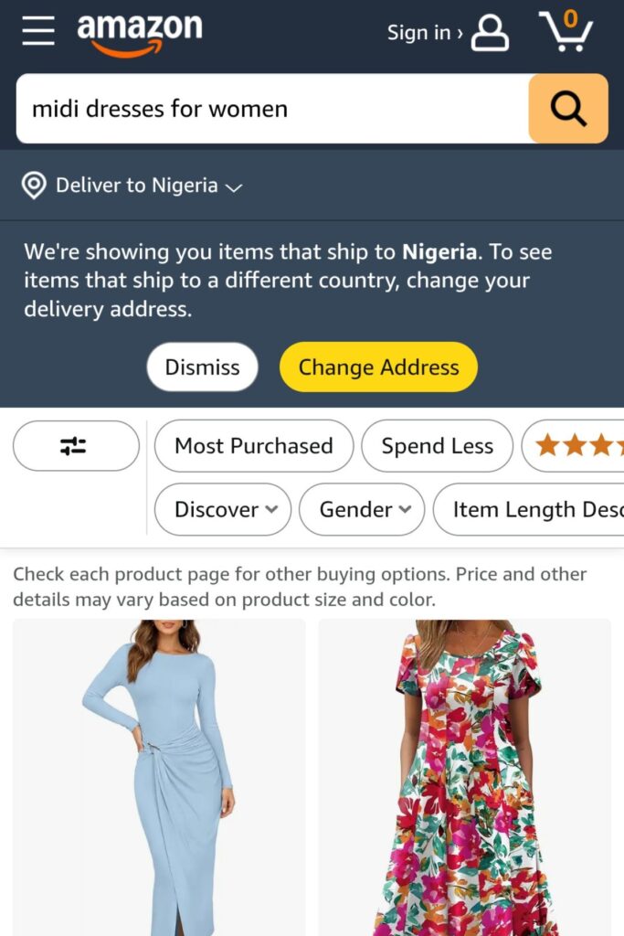Petite Midi Dresses from Amazon