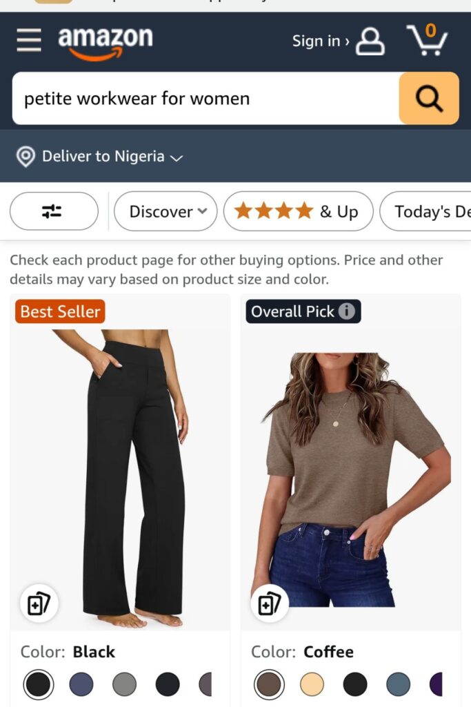Petite Workwear from Amazon
