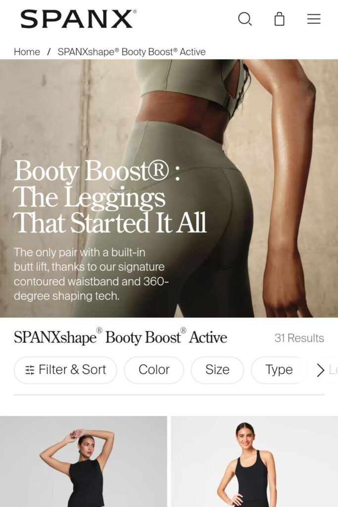 Spanx Booty Boost Leggings